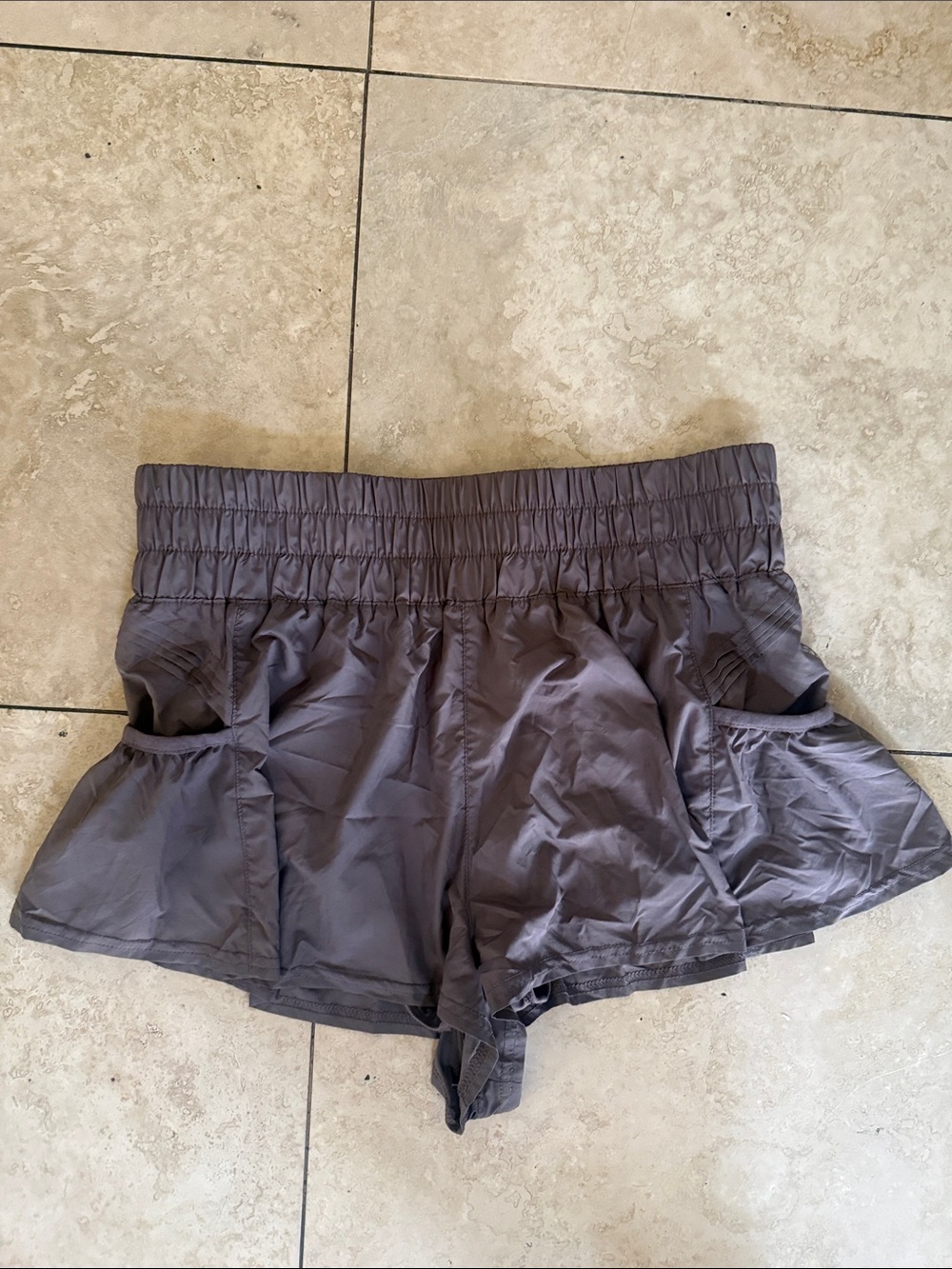 FP Movement by Free People Gray Athletic Flared Shorts